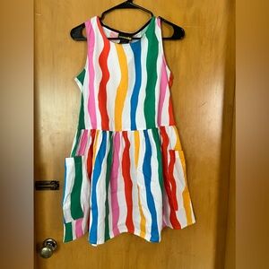 Nooworks big pocket mini dress in salvation stripe